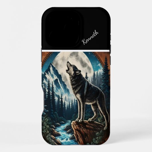 Coque iPhone 16 Pro Max Wolf's Moonlight Howl (Verso)
