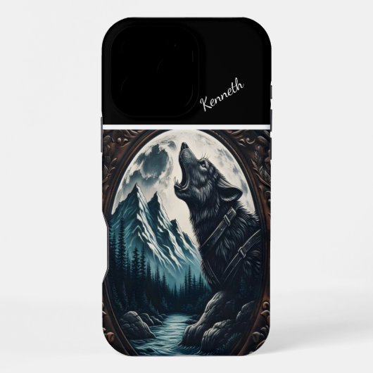Coque iPhone 16 Pro Max Wolf's Moonlit Howl (Verso)