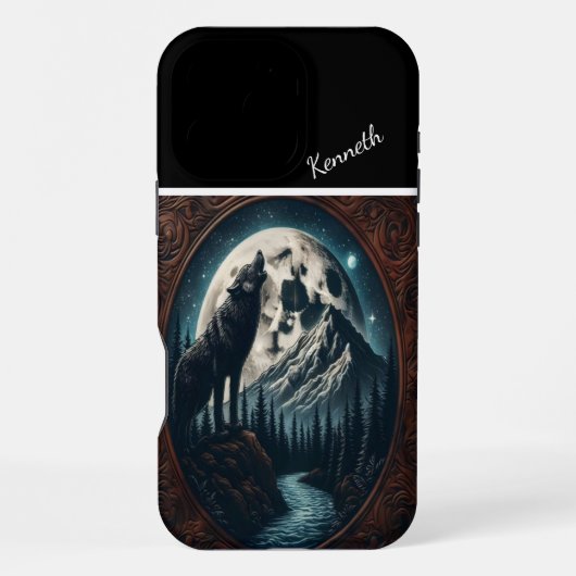 Coque iPhone 16 Pro Max Wolf's Moonlit Howl (Verso)