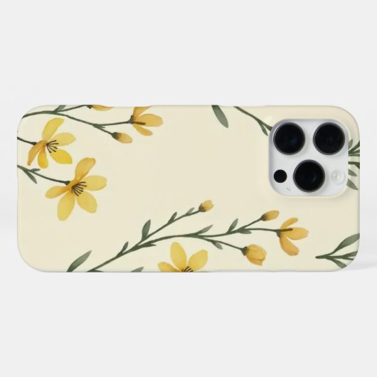 Coque iPhone 16 Pro Max "Yellow Floral Phone Case (Verso Horizontal)