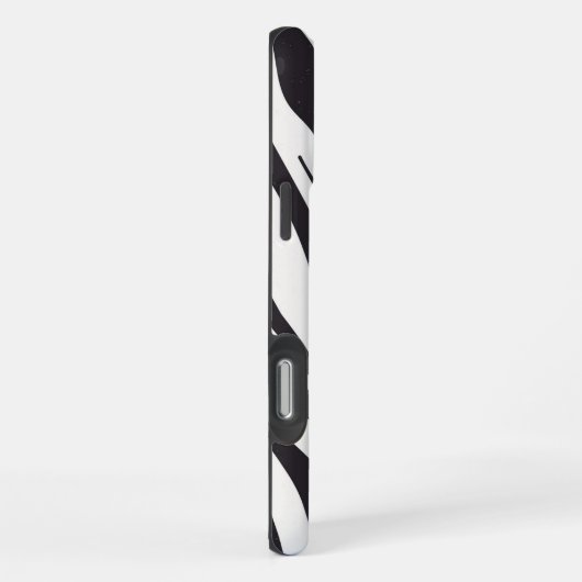 Coque iPhone 16 Pro Max Zebra Stripes iPhone Case – Black & White Pattern (Côté droit)