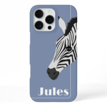 Zèbre Noir Blanc Bleu ajouter Nom