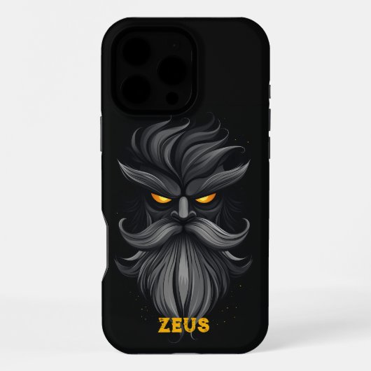 Coque iPhone 16 Pro Max Zeus Noir Fâché (Verso)