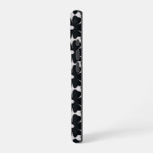 Coque iPhone 16 Pro Minimalist black & white daisy pattern (Côté gauche)