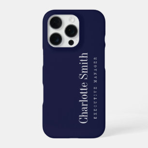 Coque iPhone 16 Pro Minimaliste Élégant Classique Professionnel Nom