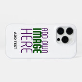 COQUE iPhone 16 PRO MODÈLE DE TEXTE D'IMAGE BLANCHE SIMPLE MODERNE (Verso Horizontal)