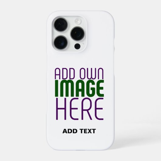 COQUE iPhone 16 PRO MODÈLE DE TEXTE D'IMAGE BLANCHE SIMPLE MODERNE (Verso)
