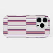 Coque iPhone 16 Pro Modern Mauve and Plum Stripe (Verso Horizontal)