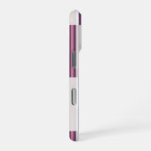Coque iPhone 16 Pro Modern Mauve and Plum Stripe (Côté droit)