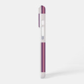 Coque iPhone 16 Pro Modern Mauve and Plum Stripe (Côté gauche)