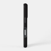 Coque iPhone 16 Pro Modern Minimalist Black Executive QR Code Monogram (Côté droit)