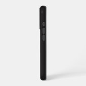 Coque iPhone 16 Pro Modern Minimalist Black Executive QR Code Monogram (Côté gauche)