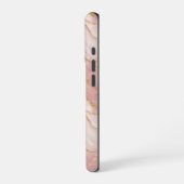 Coque iPhone 16 Pro Modern Rose Quartz Marble Gold (Côté gauche)