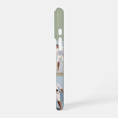 Coque iPhone 16 Pro Moderne Monogramme 5 Photos Collage Vert Sauge (Côté gauche)