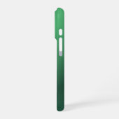 Coque iPhone 16 Pro Monogram Modern Green Gradient Holiday (Côté gauche)