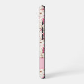 Coque iPhone 16 Pro Monogram Pink Christmas Tree Phone Case (Côté gauche)