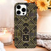 Coque iPhone 16 Pro Monogramme Art Déco