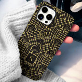 Coque iPhone 16 Pro Monogramme Art Déco