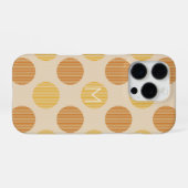 Coque iPhone 16 Pro Monogramme customisé Cercles modernes (Verso Horizontal)