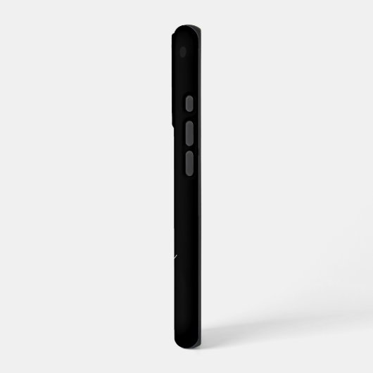 Coque iPhone 16 Pro Monogramme de script sarcelle noir moderne (Côté gauche)