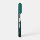 Coque iPhone 16 Pro Monogramme Moderne 1 Photo Vert Sarcelle (Côté droit)