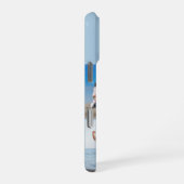 Coque iPhone 16 Pro Monogramme Moderne 5 Photo Collage Bleu Bébé (Côté droit)