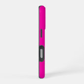 Coque iPhone 16 Pro Monogramme moderne rose vif noir (Côté droit)