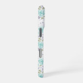 Coque iPhone 16 Pro Mosaïque, fleurs (Côté droit)
