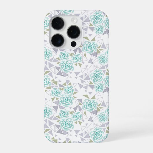 Coque iPhone 16 Pro Mosaïque, fleurs (Verso)
