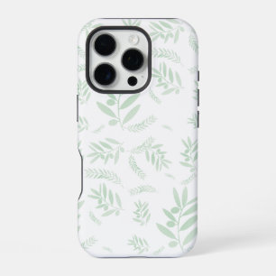 Coque iPhone 16 Pro Motif à branche d'olivier naturel