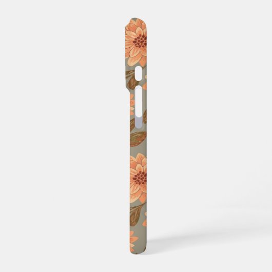 Coque iPhone 16 Pro Motif à fleurs Dahlia (Côté gauche)