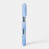 Coque iPhone 16 Pro Motif Abstrait de Marbre Bleu Clair (Côté droit)