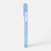 Coque iPhone 16 Pro Motif Abstrait de Marbre Bleu Clair (Côté gauche)
