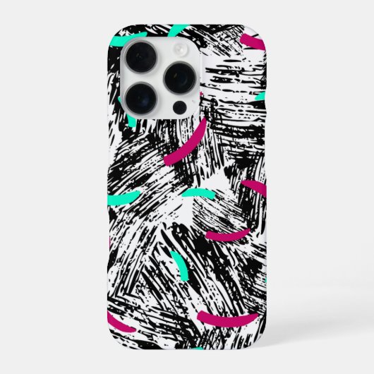 Coque iPhone 16 Pro Motif Abstrait moderne. (Verso)