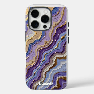 Coque iPhone 16 Pro Motif d'art fluide de géoode Abstrait