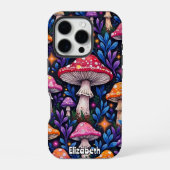 Coque iPhone 16 Pro "Motif de champignons psychédéliques (Verso)