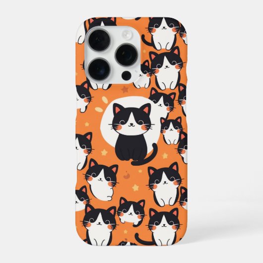 Coque iPhone 16 Pro Motif de chat adorable (Verso)