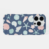 Coque iPhone 16 Pro motif de coquillages (Verso Horizontal)