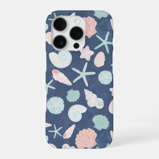 Coque iPhone 16 Pro motif de coquillages (Verso)