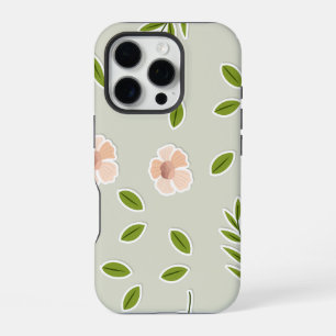 Coque iPhone 16 Pro Motif de dessin animé à élément floral plat sans j