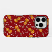 Coque iPhone 16 Pro Motif de notes de musique violon (Verso Horizontal)