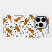 Coque iPhone 16 Pro Motif de notes de musique violon (Verso Horizontal)