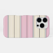Coque iPhone 16 Pro Motif de rayure verticale à couleur douce Design (Verso Horizontal)