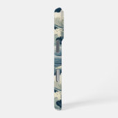 Coque iPhone 16 Pro Motif de vagues japonaises Monogrammé (Côté droit)