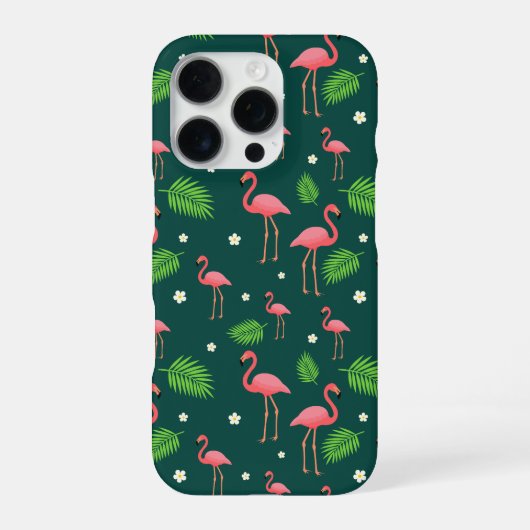 Coque iPhone 16 Pro Motif Flamant Tropical (Verso)