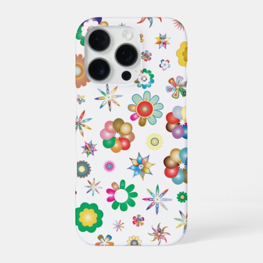 Coque iPhone 16 Pro Motif floral (Verso)