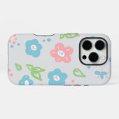 Coque iPhone 16 Pro Motif floral sans couture (Verso Horizontal)