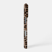 Coque iPhone 16 Pro Motif léopard marron foncé moderne (Côté droit)