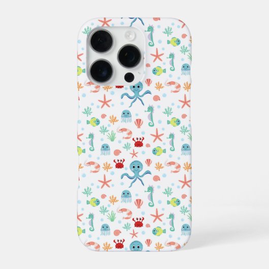 Coque iPhone 16 Pro Motif Sea World (Verso)