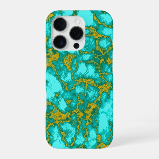 Coque iPhone 16 Pro Motif Turquoise (Verso)